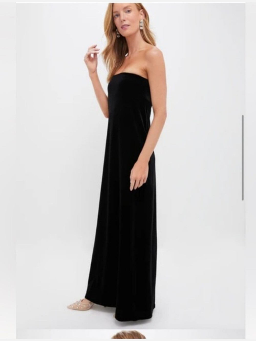 Tuckernuck Black Velvet Strapless Dress